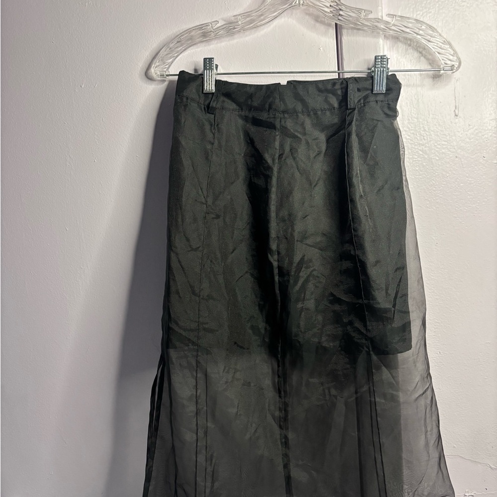 Elegant Black Sheer Skirt